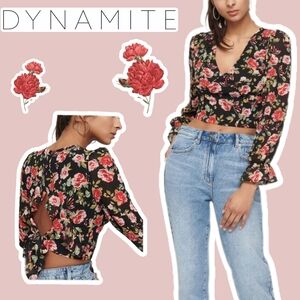 EUC ✅️ Open Back Floral Blouse